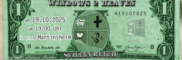 wth Gottesdienst am 19.10.25 in der Evang. Kirche in Martinsheim zum Thema: Scheinreich