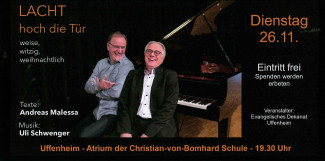 Konzertlesung mit Andreas Malessa und Uli Schwenger am 26.11.24 in Uffenheim