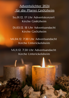 Pfarrei Gnötzheim Adventsaktionen 2024 1 - 14.12.24