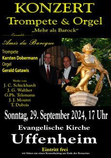 Konzert des Ensembles Amis du Baroque am 29.9.24 in Uffenheim